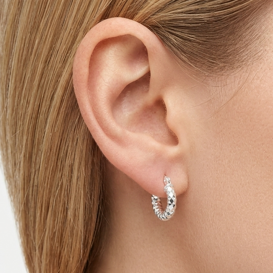 ARRACADA FACETADA PLATA 925