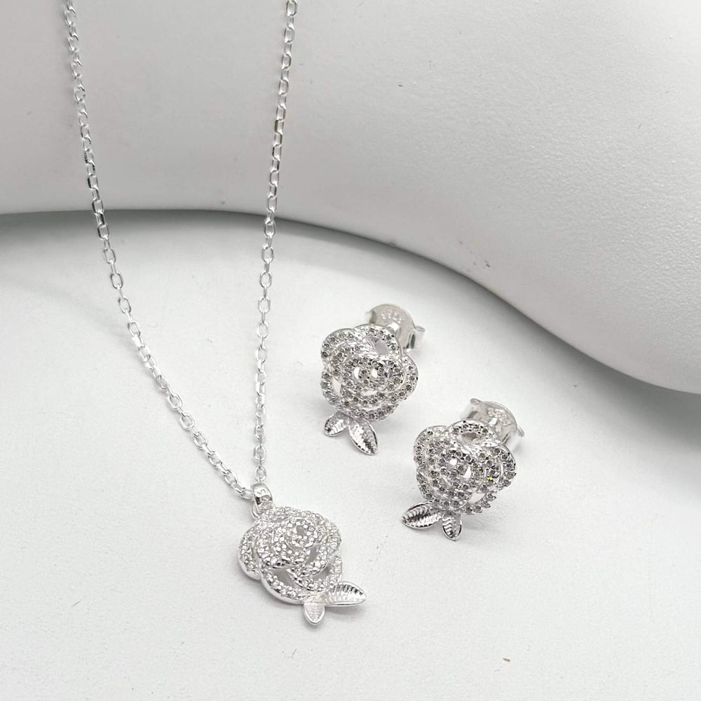 JUEGO ROSA PLATA 925