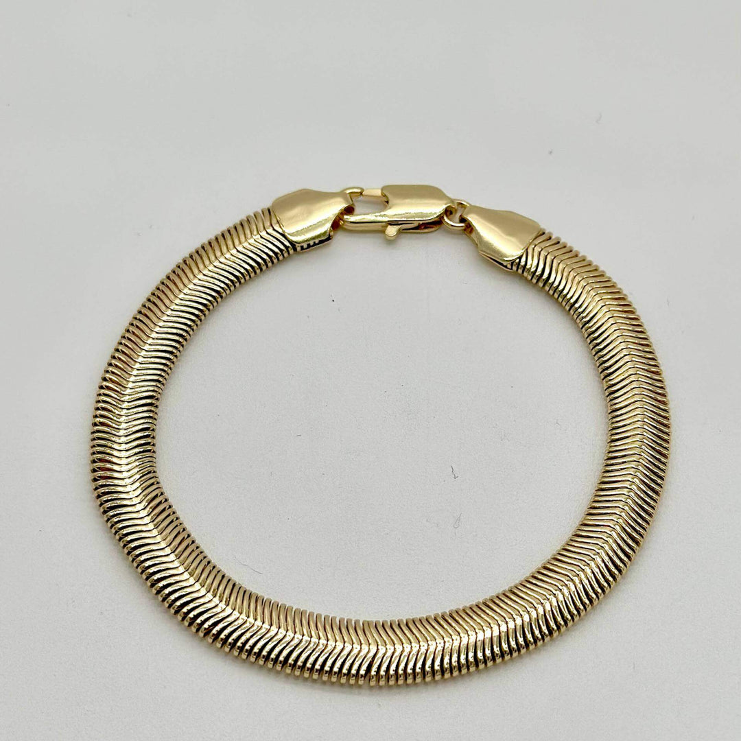 Pulsera Panza de vibora – Chapa de Oro 18K | MAEL
