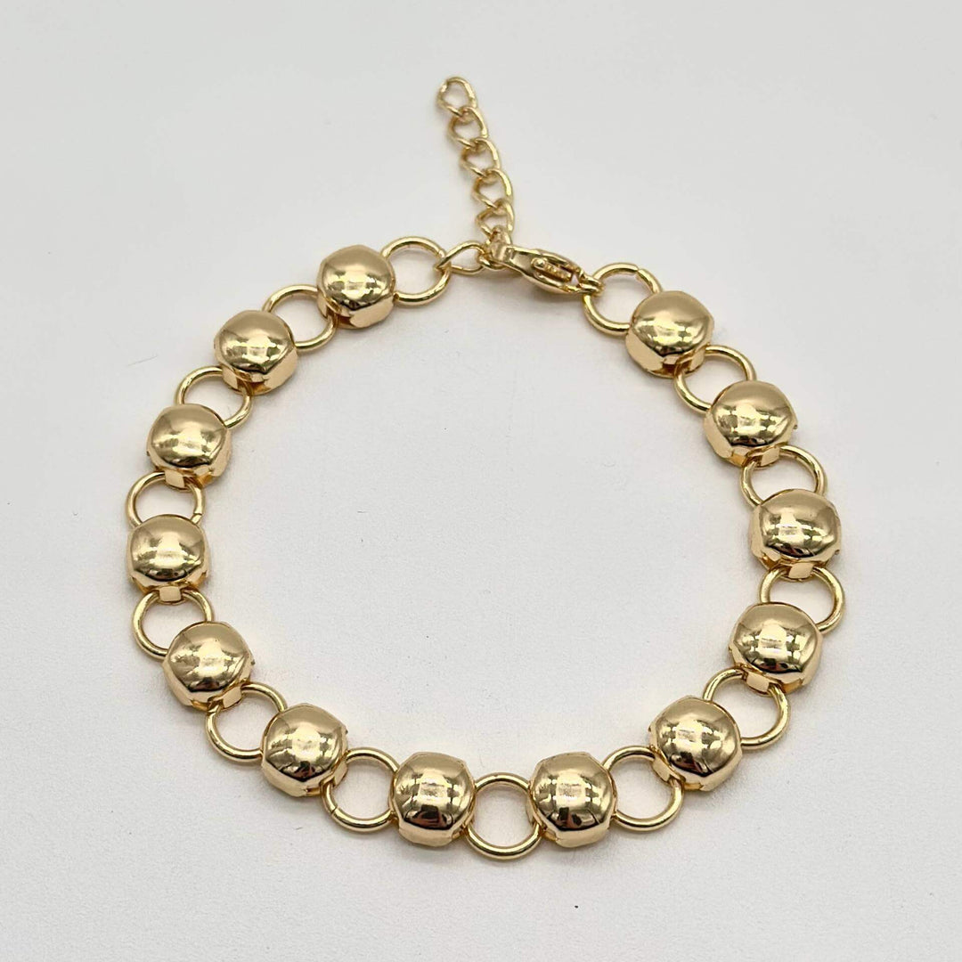 Pulsera Bolitas – Chapa de Oro 18K | MAEL