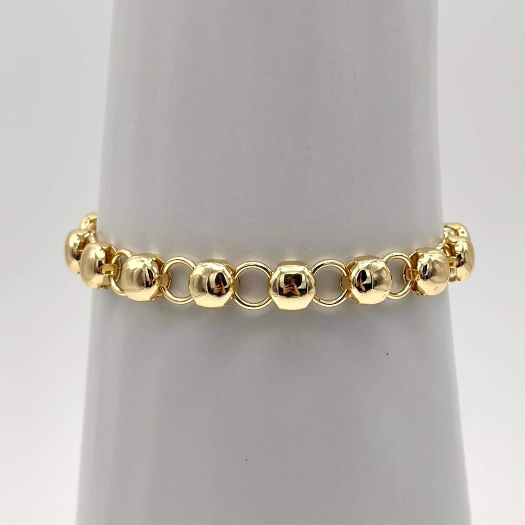 Pulsera Bolitas – Chapa de Oro 18K | MAEL
