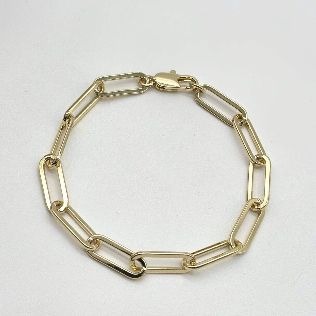 Pulsera Eslabon – Chapa de Oro 18K | MAEL