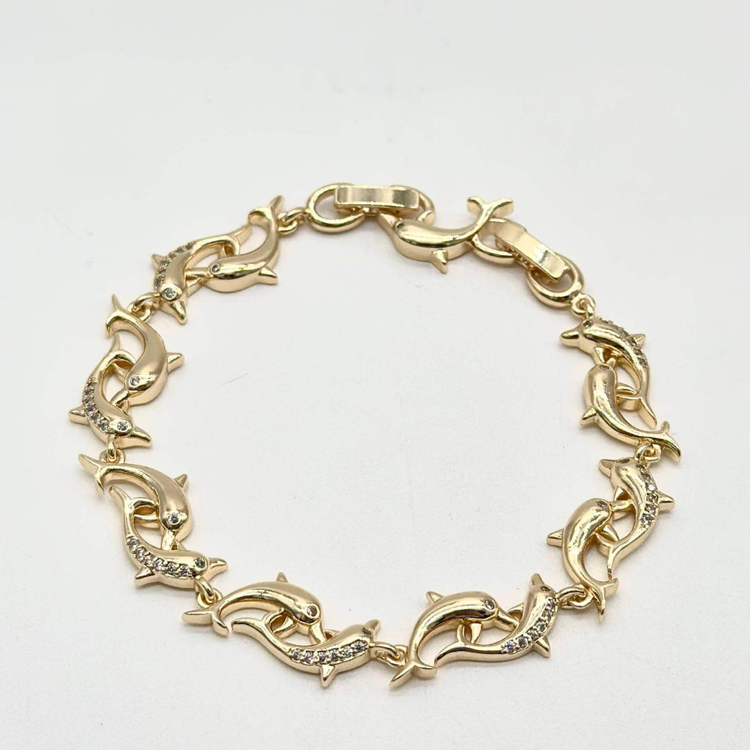 Pulsera Delfin – Chapa de Oro 18K | MAEL