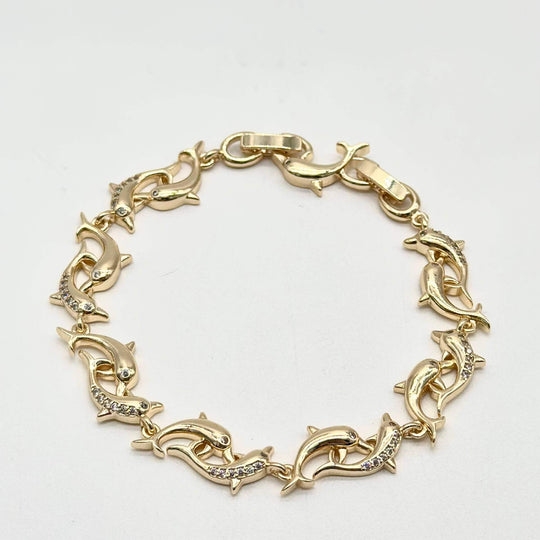 Pulsera Delfin – Chapa de Oro 18K | MAEL