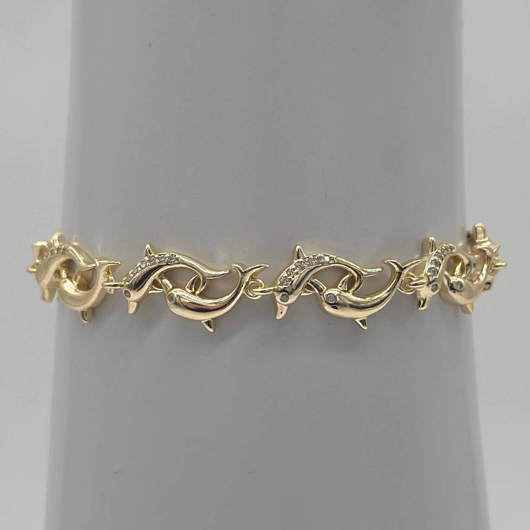Pulsera Delfin – Chapa de Oro 18K | MAEL
