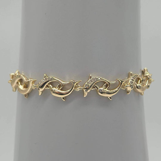 Pulsera Delfin – Chapa de Oro 18K | MAEL