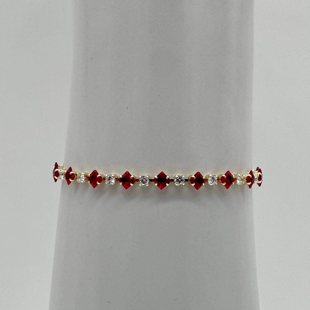 Pulsera Rojo – Chapa de Oro 18K | MAEL