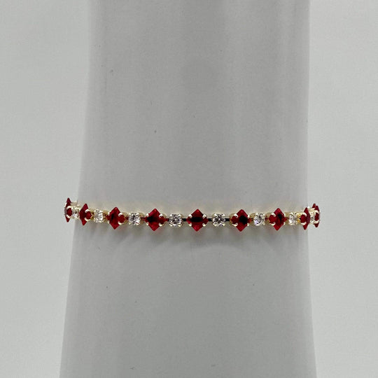 Pulsera Rojo – Chapa de Oro 18K | MAEL