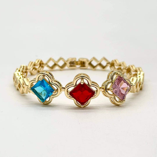 Pulsera 3 Trebol – Chapa de Oro 18K | MAEL