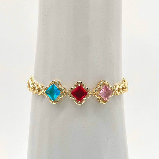 Pulsera 3 Trebol – Chapa de Oro 18K | MAEL