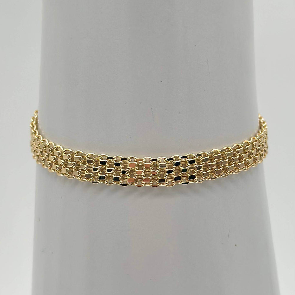 Pulsera Petatillo – Chapa de Oro 18K | MAEL