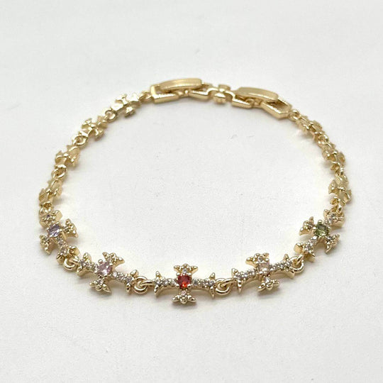 Pulsera Cruz gotica – Chapa de Oro 18K | MAEL