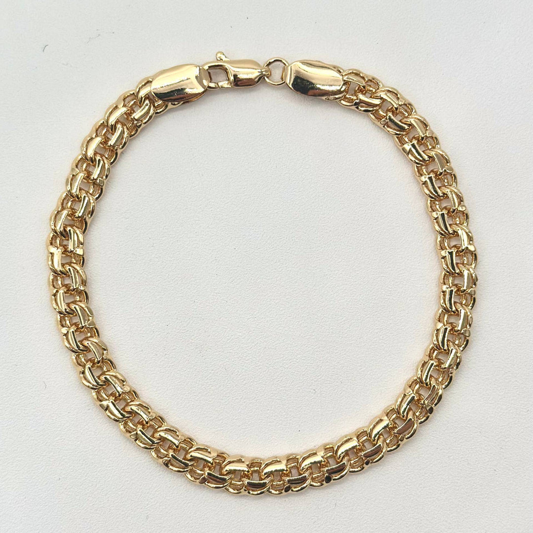 Pulsera tejido chino – Chapa de Oro 18K | MAEL