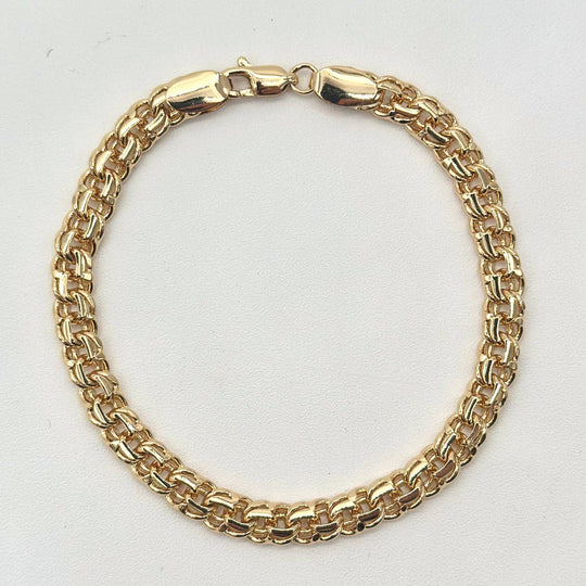 Pulsera tejido chino – Chapa de Oro 18K | MAEL