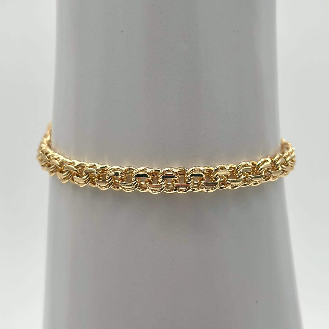 Pulsera tejido chino – Chapa de Oro 18K | MAEL