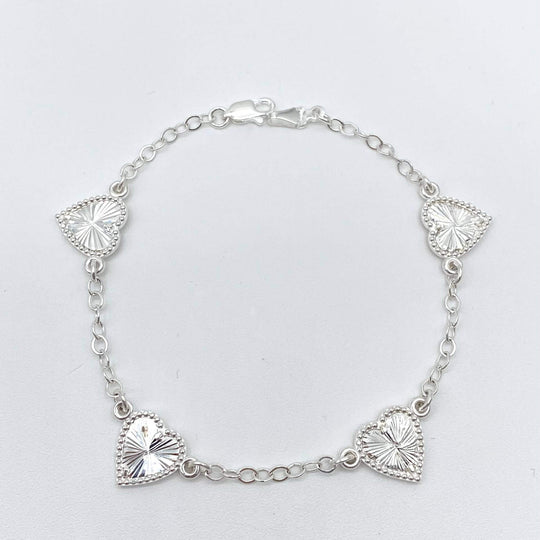PULSO CORAZONES PLATA 925