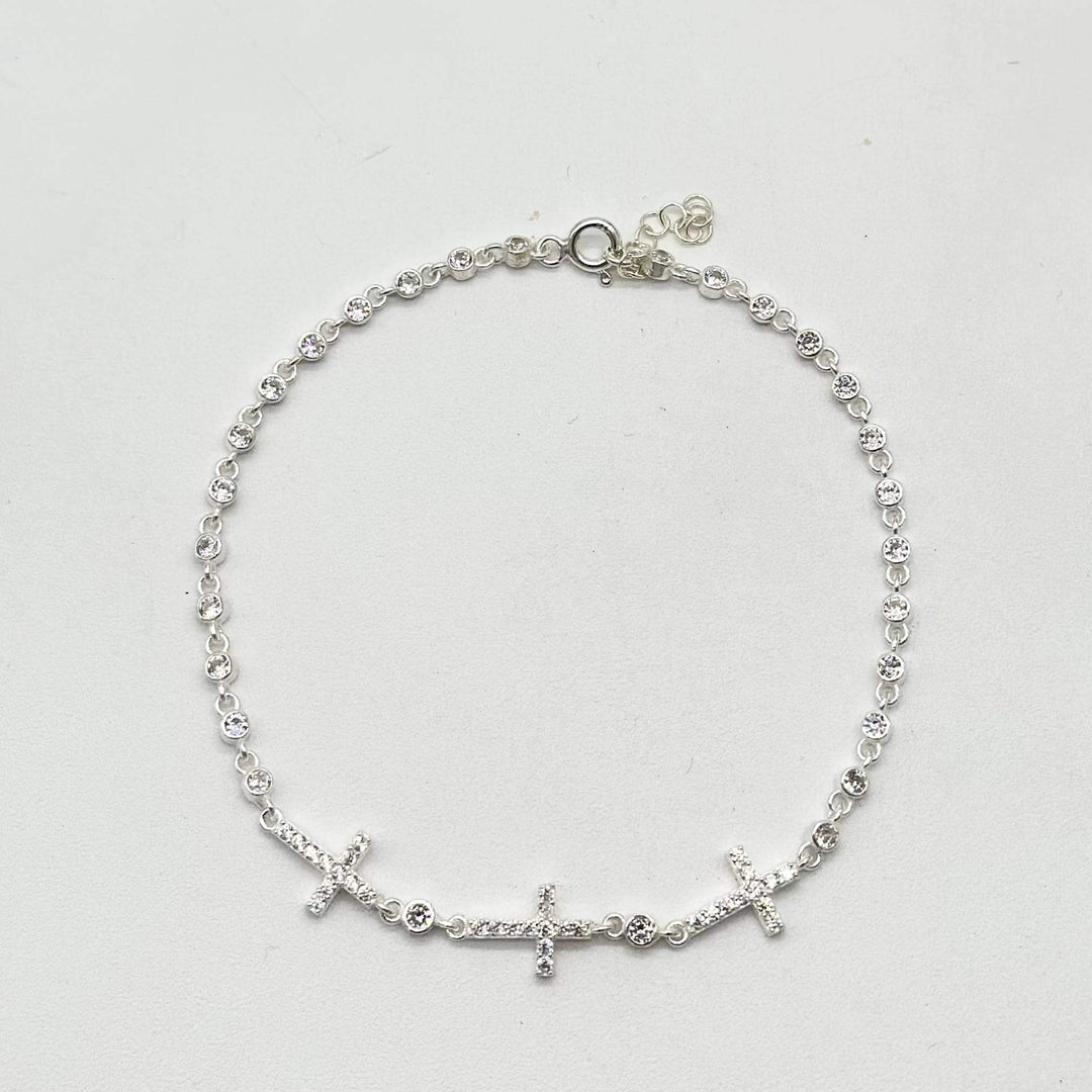 PULSO CRUCES PLATA 925