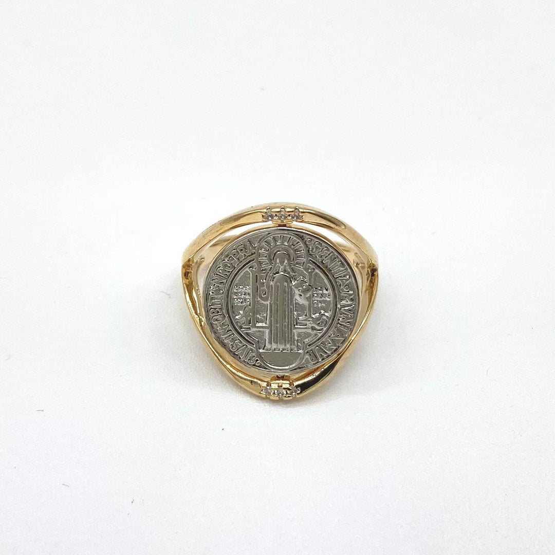 Anillo san benito – Chapa de Oro 18K | MAEL