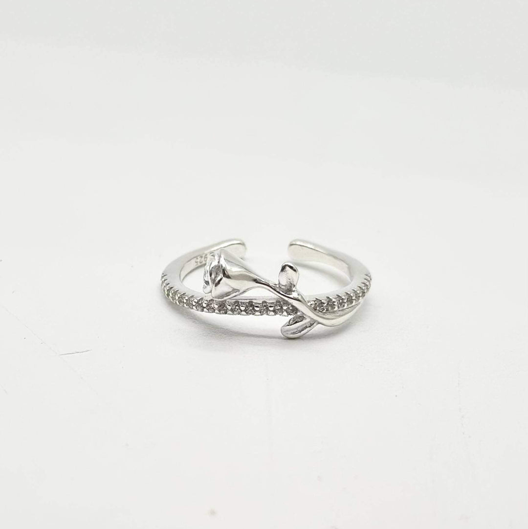 ANILLO TALLO DE ROSA AJUSTABLE