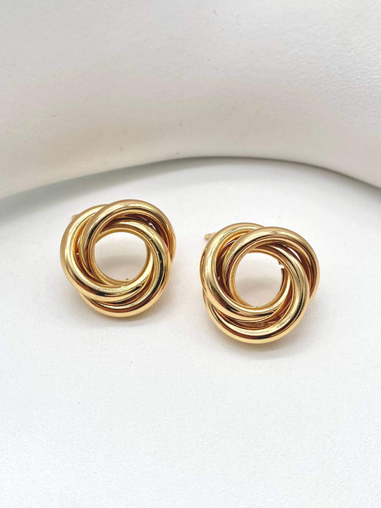 Arete atomo – Chapa de Oro 18K | MAEL