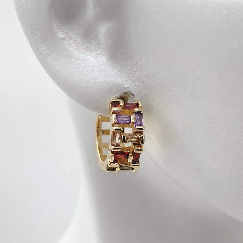 Huggie multicolor – Chapa de Oro 18K | MAEL