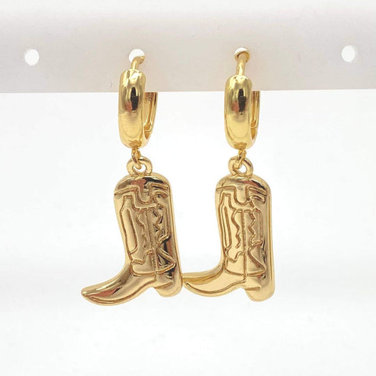 Arete bota vaquera– Chapa de oro 18K | MAEL