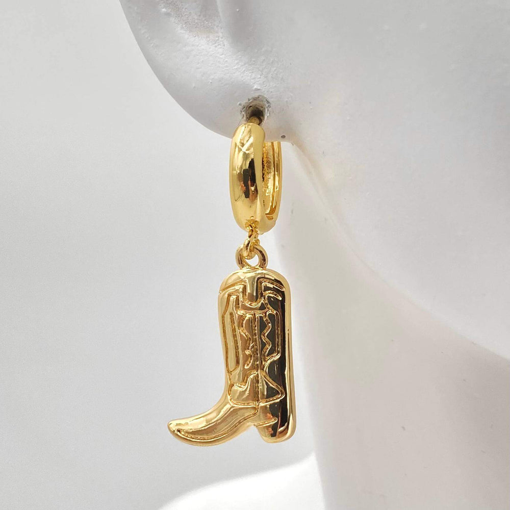 Arete bota vaquera– Chapa de oro 18K | MAEL