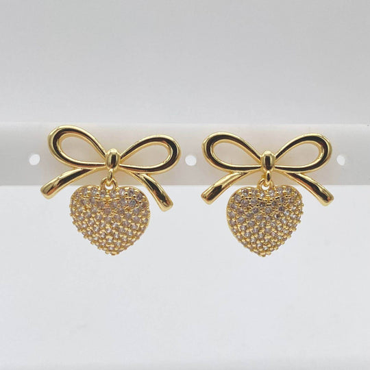 Arete corazon con mono – Chapa de oro 18K | MAEL