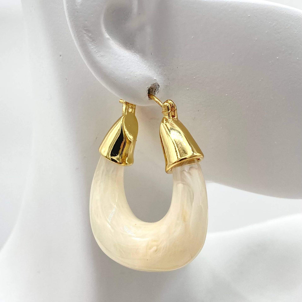 Arracada jade – Chapa de Oro 18K | MAEL