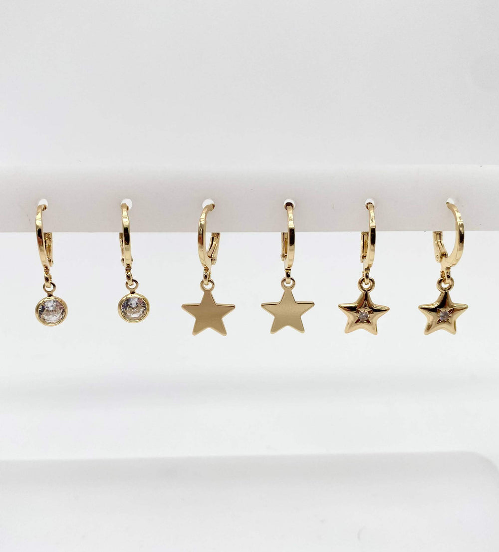 Set de aretes– Chapa de Oro 18K | MAEL