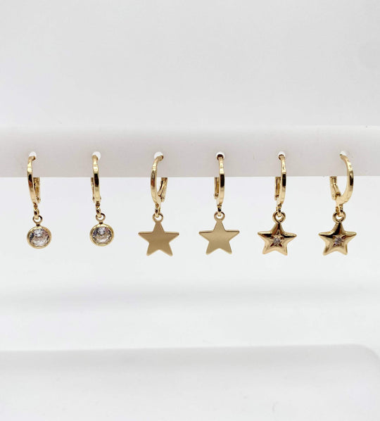 Set de aretes– Chapa de Oro 18K | MAEL