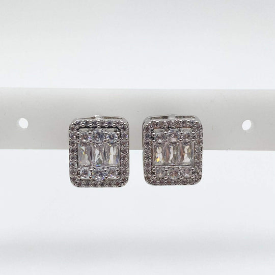 Arete cuadro de clip – Chapa de Oro 18K | MAEL