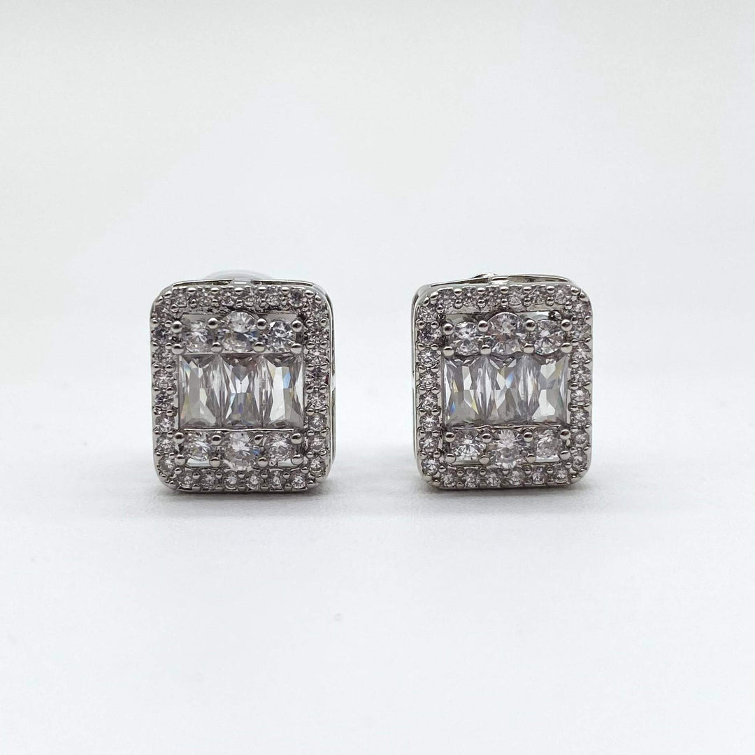 Arete cuadro de clip – Chapa de Oro 18K | MAEL