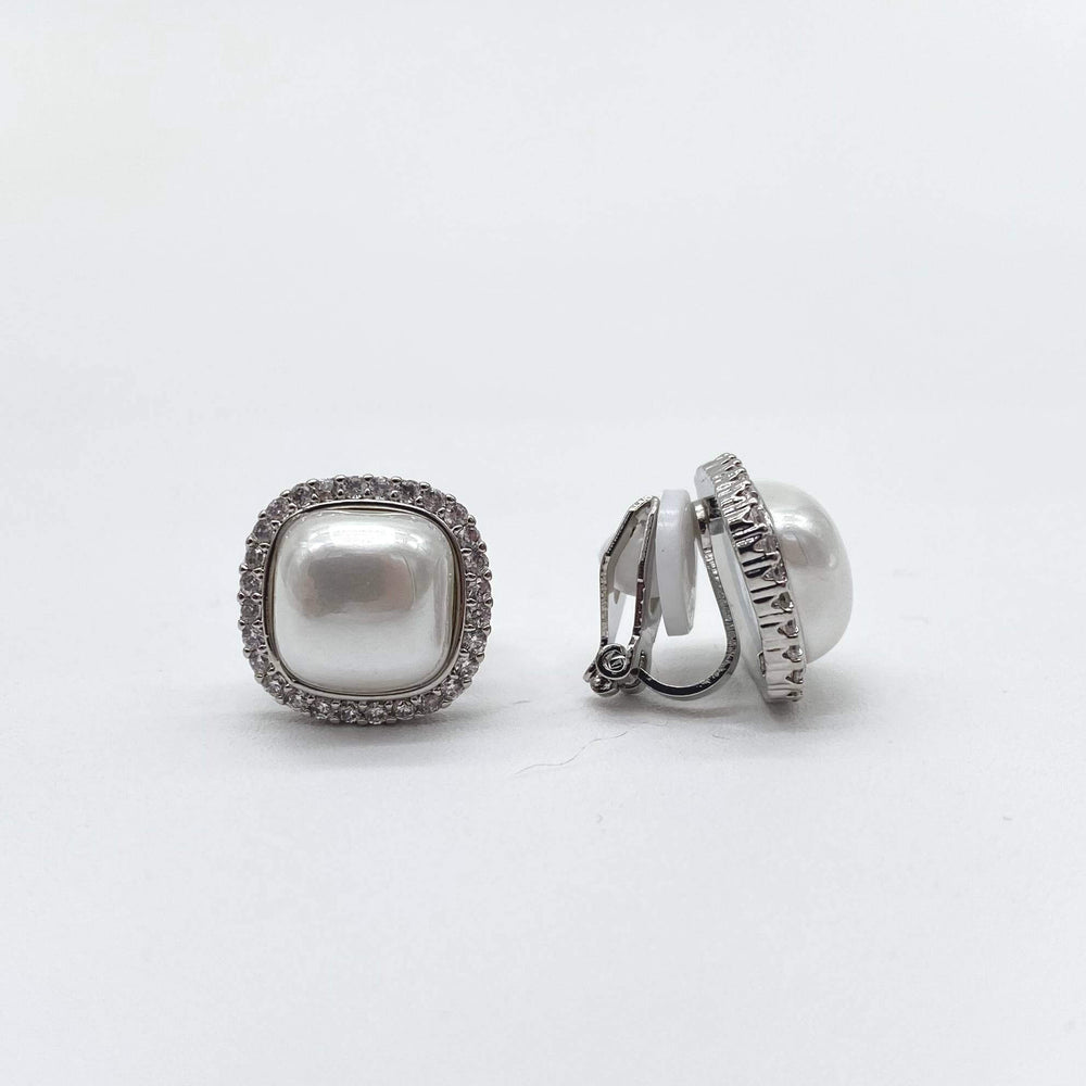 Arete perla de clip – Chapa de Oro 18K | MAEL