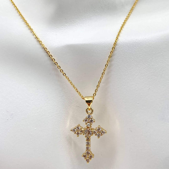 Collar cruz – Chapa de Oro 18K | MAEL