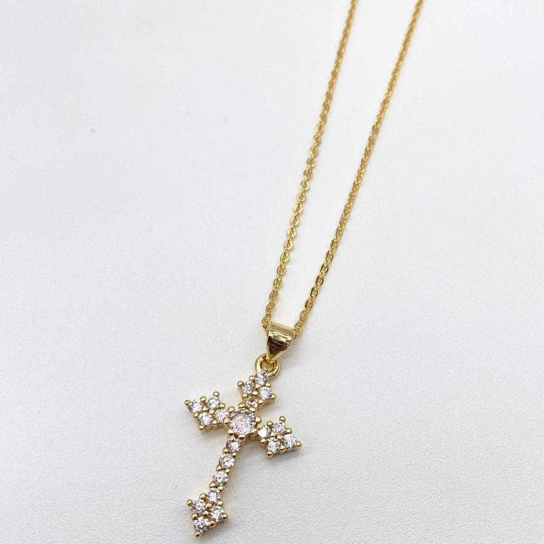 Collar cruz – Chapa de Oro 18K | MAEL