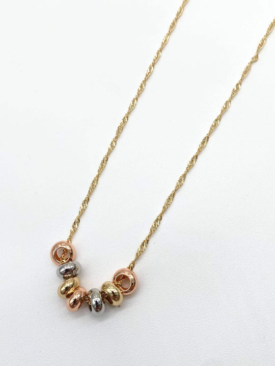 Collar con aros florentinos – Chapa de Oro 18K | MAEL