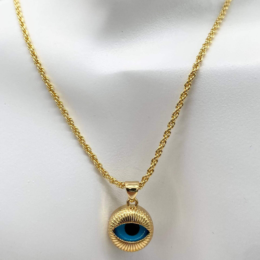 Collar dije ojo – Chapa de Oro 18K | MAEL