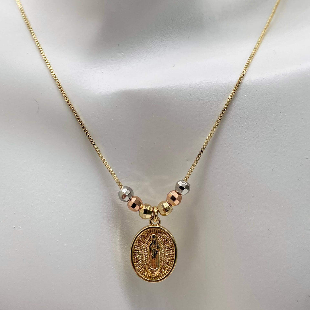 Collar virgen de guadalupe – Chapa de Oro 18K | MAEL
