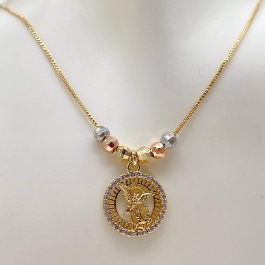 Collar arcangel san miguel – Chapa de Oro 18K | MAEL