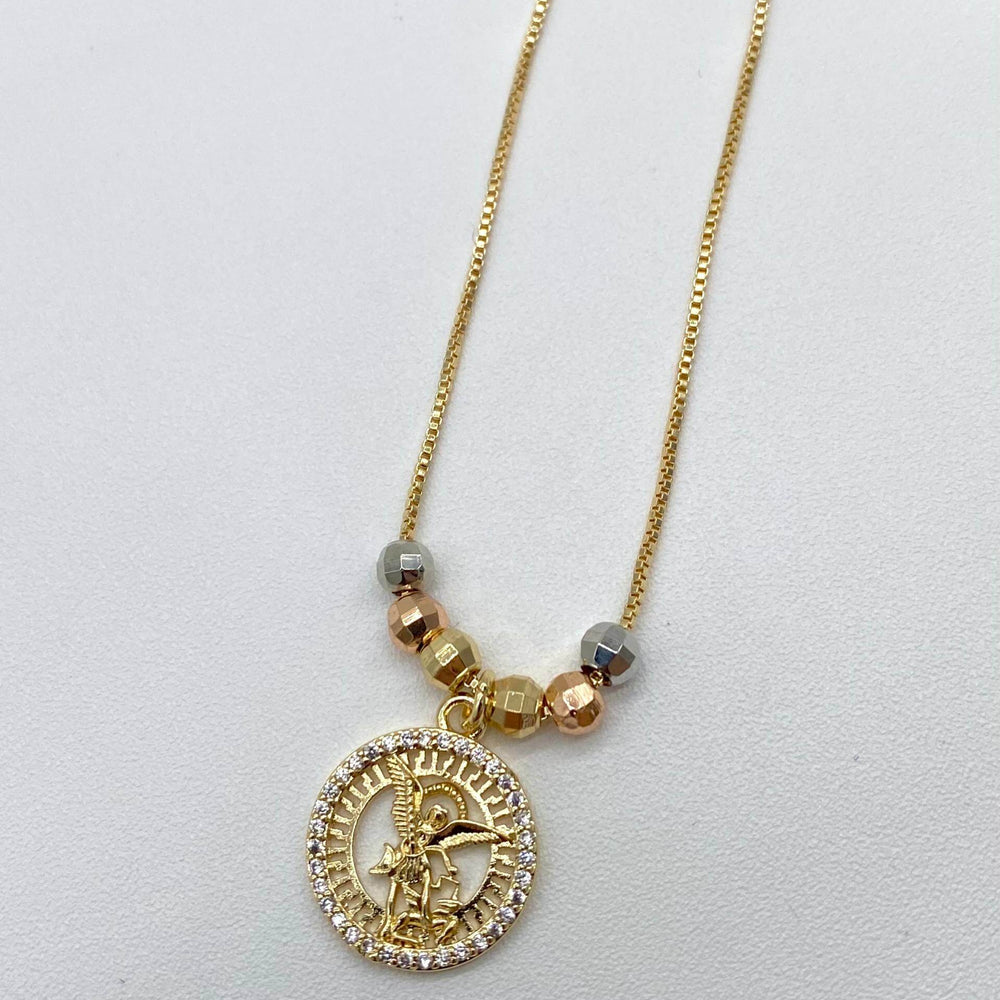 Collar arcangel san miguel – Chapa de Oro 18K | MAEL
