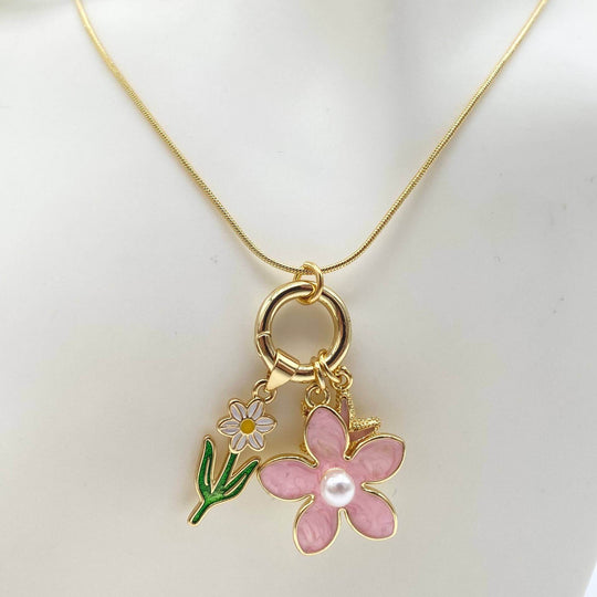 Collar con charm  – Chapa de Oro 18K | MAEL