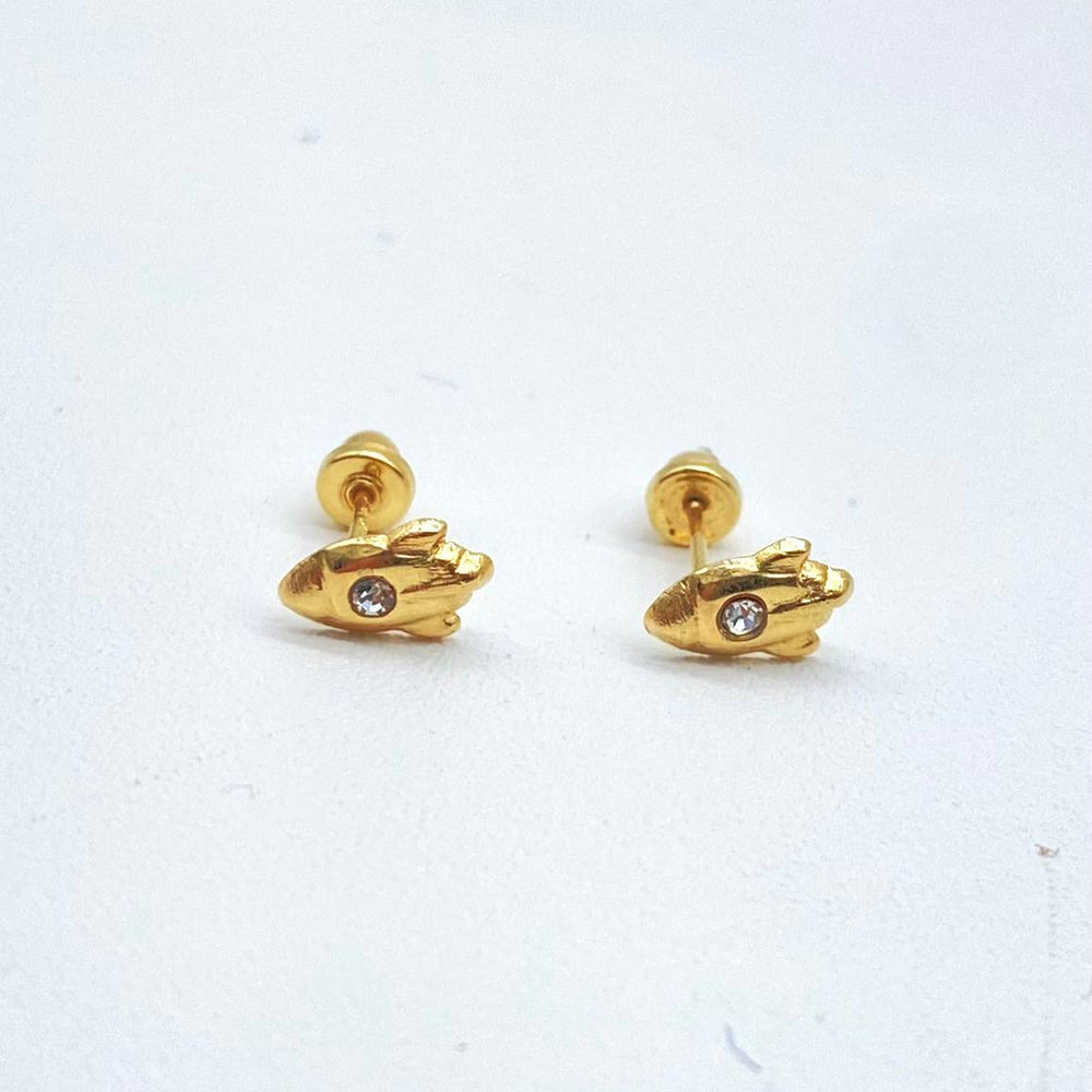 BROQUEL ORO 10K COHETE ESPACIAL