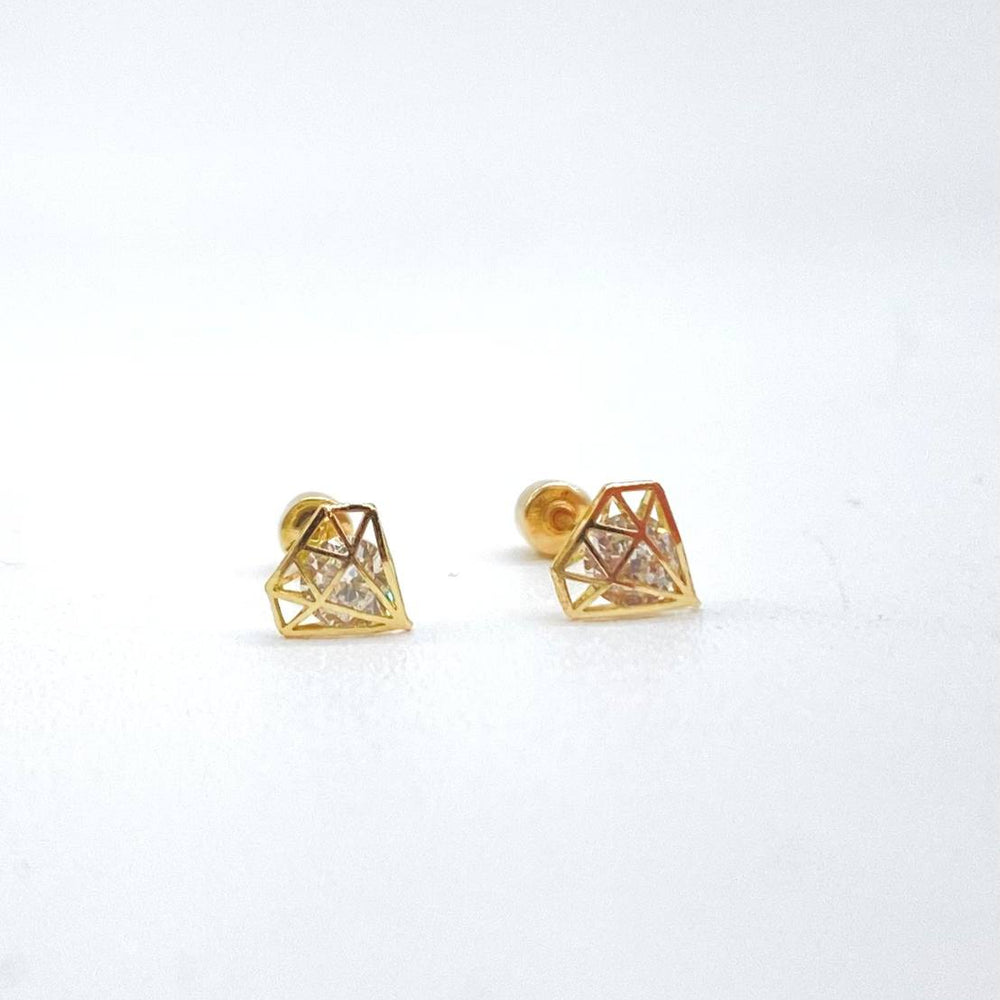 BROQUEL ORO 10K DIAMANTE
