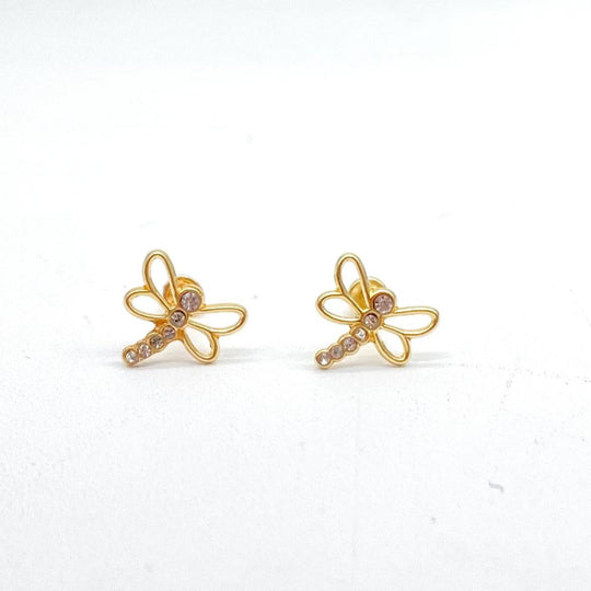 BROQUEL ORO 10K LIBELULA
