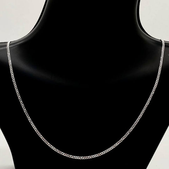 CADENA BARBADO PLATA 925