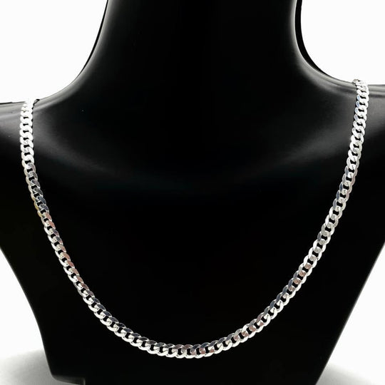 CADENA BARBADO PLATA 925