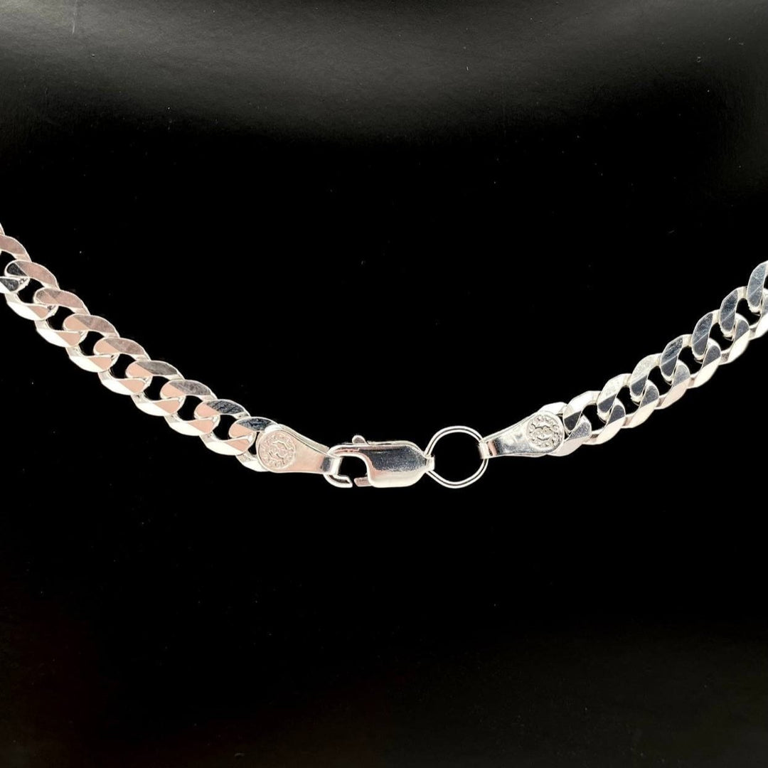 CADENA BARBADO PLATA 925