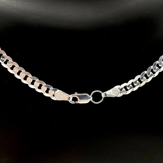 CADENA BARBADO PLATA 925