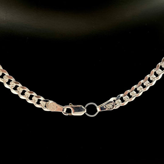 CADENA BARBADA PLATA 925